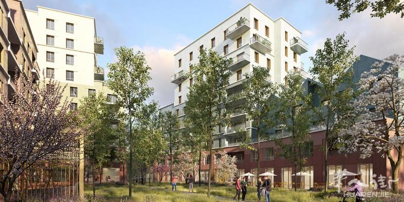 巴黎94省Vitry-sur-Seine 地铁快线旁新房，三房一厅自住价34万4起步，自住有增值税减免