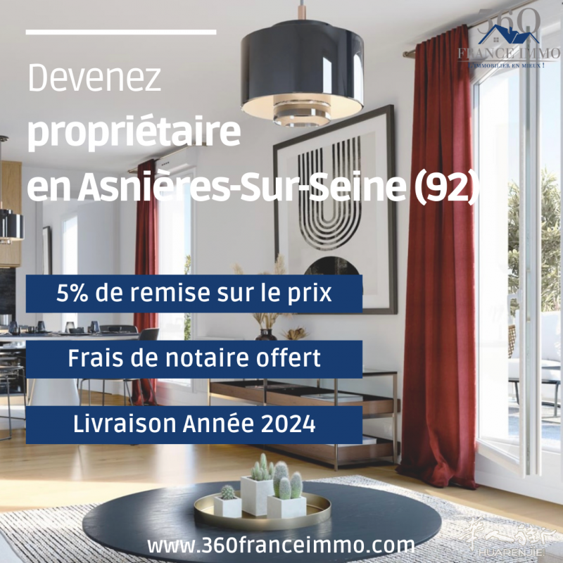 92省Asnières-sur-Seine 好地段两室一厅新房待售