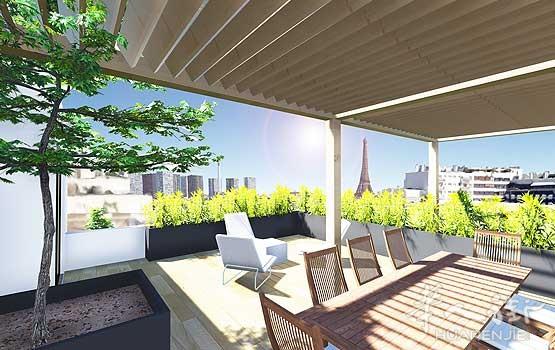 小巴黎15区顶层豪华公寓 Penthouse，194.8平，带114平超大露台，已经交付