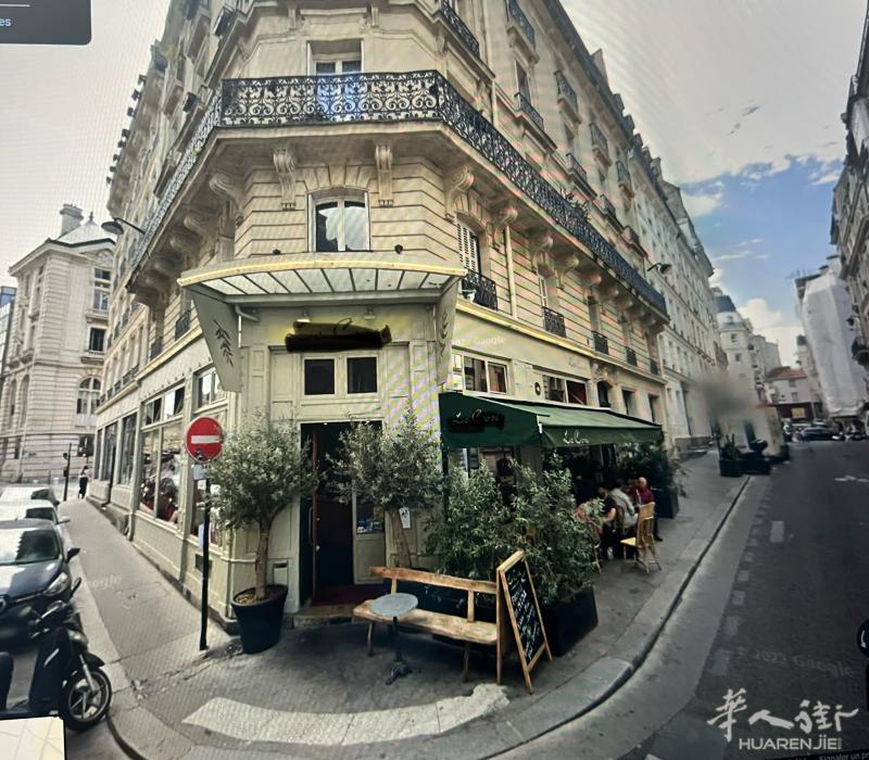 巴黎5区地铁Luxemburg 繁华旅游区楼角酒吧餐馆 （有大烟筒）不是拍卖