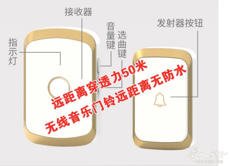 无线音乐门铃远距离穿透力50米,门上猫眼监控,各种室内外监控44 rue de belleville75020
