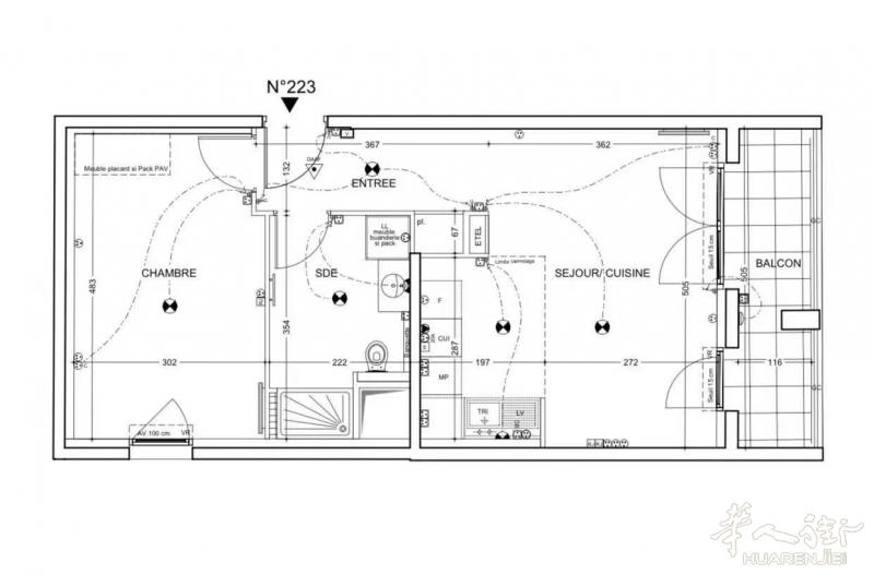 近小巴黎17区 Clichy 59平一室一厅带阳台全新房