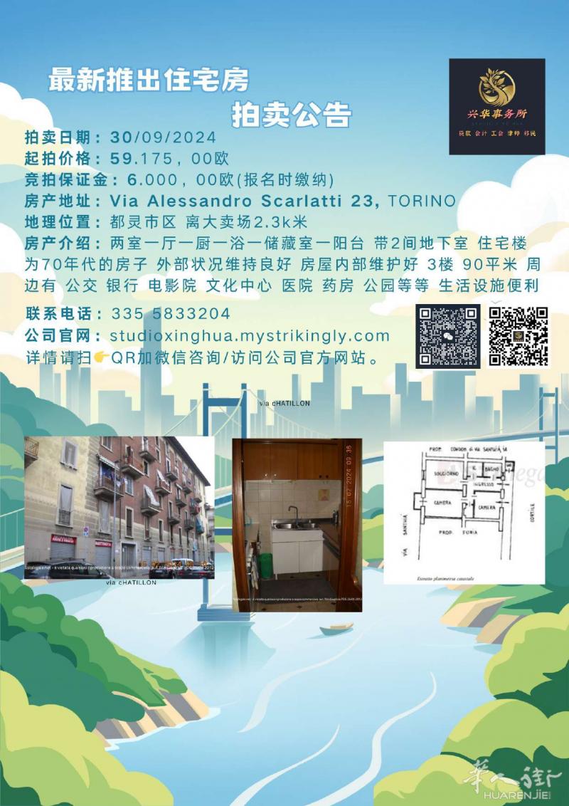 最新拍卖房 都灵市中心位置