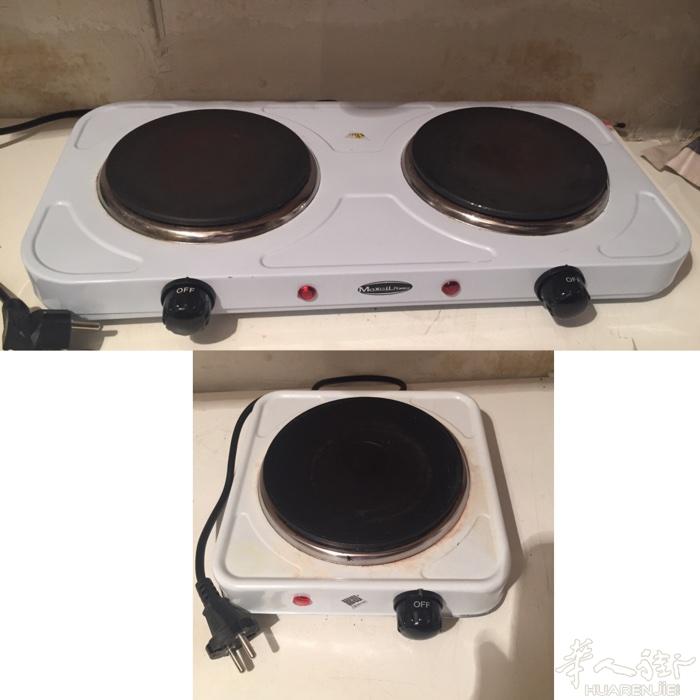 两个八成新的电磁炉，一个电磁炉，两个灶的，大功率,2000W,长度48公分，宽度