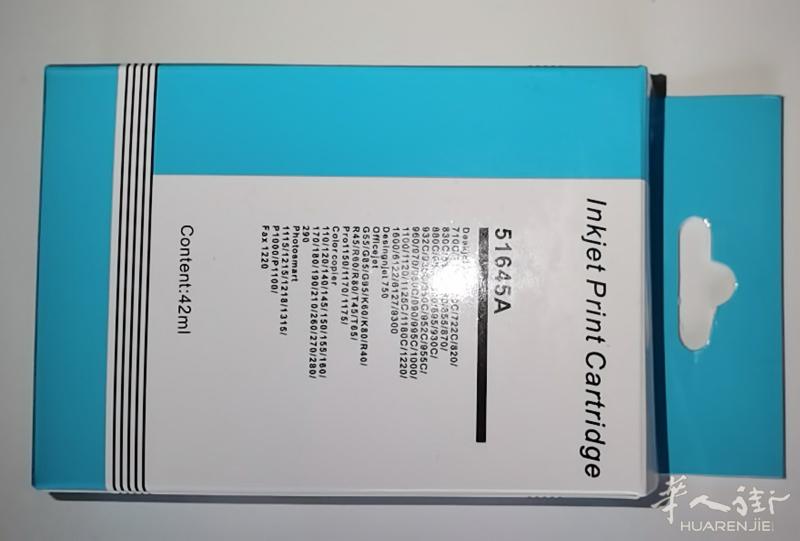 出售绘图仪或打印机）的 HP45墨盒