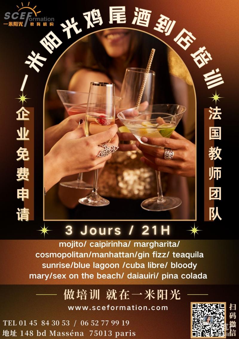 一米阳光|鸡尾酒培训报名啦/企业免费申请/法国教师团队到店授课哦🔥