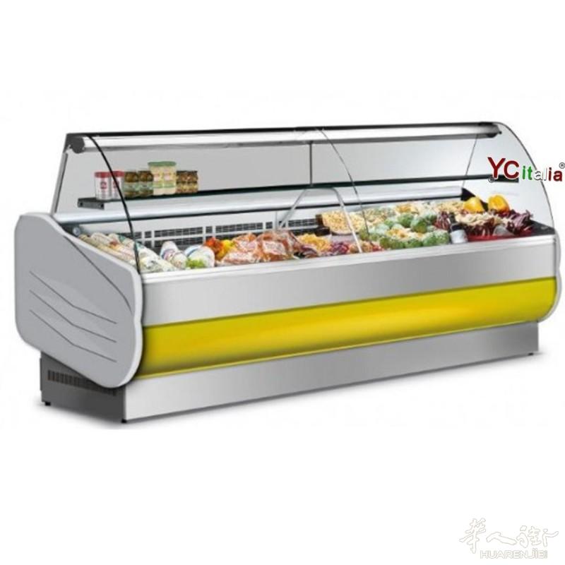 弧形玻璃熟食/美食冷藏展示柜 L1520xP900xH1265 您选择的颜色