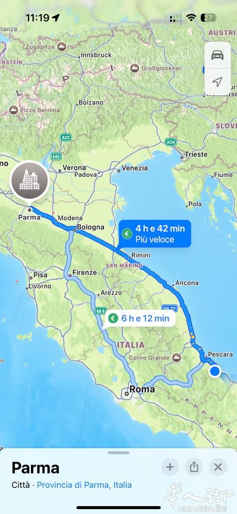 12月30 或者31号 pescara到parma方向，1号parma到pesc