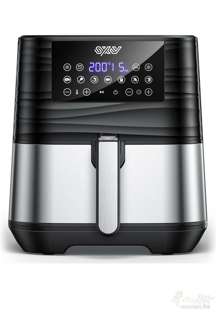 5.5L 无油炸锅，全新 7 种程序，空气炸锅 1700W，热风炸锅，32 种食