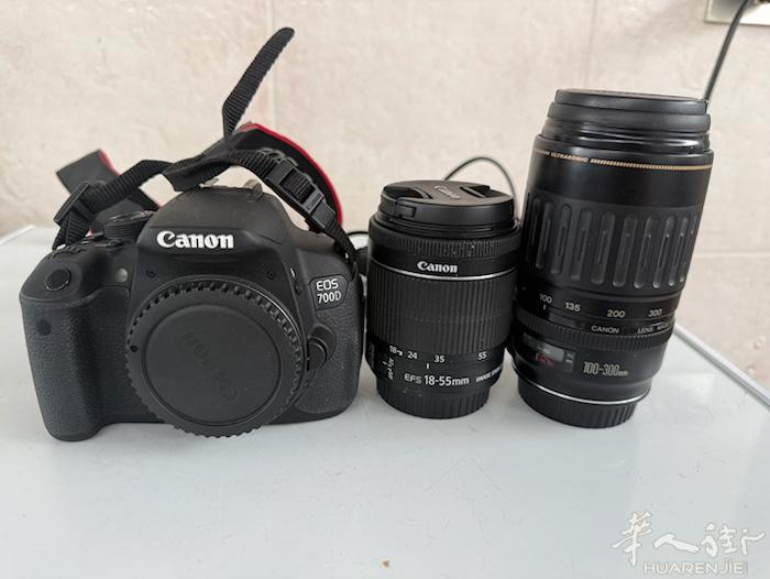 出canon 700D相机 有两个镜头  350欧 手机稳定器 30欧 女生用的