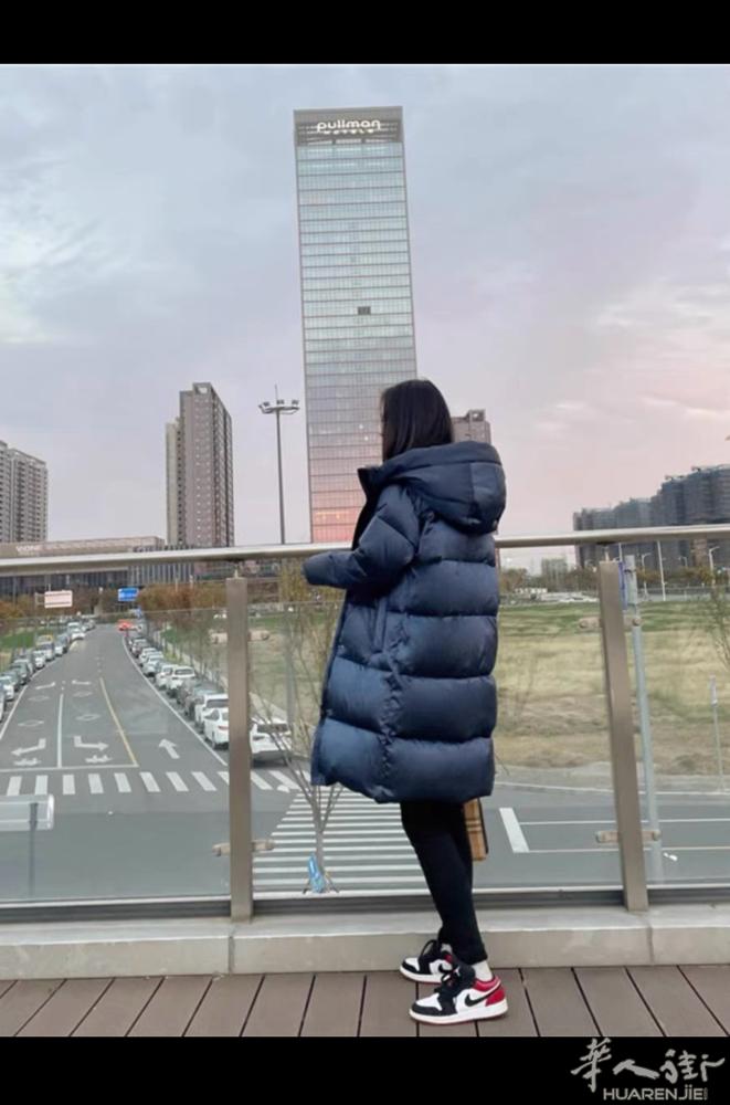 长款 鹅绒服 贝壳蓝 L码  35欧