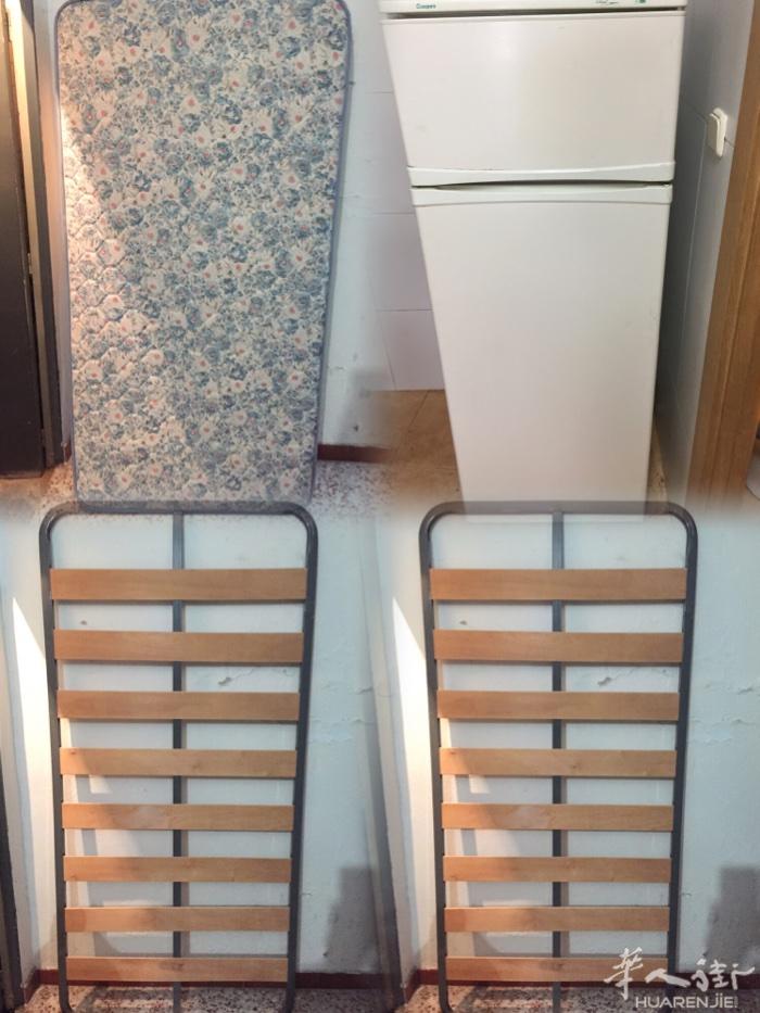 一个住家用的冰箱，高150公分，50欧。两个床架，180X90的，都有床腿。一个