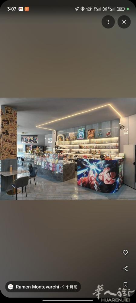 Ramen Montevarchi餐馆转让，位置好，车流大，房租2350便宜转让