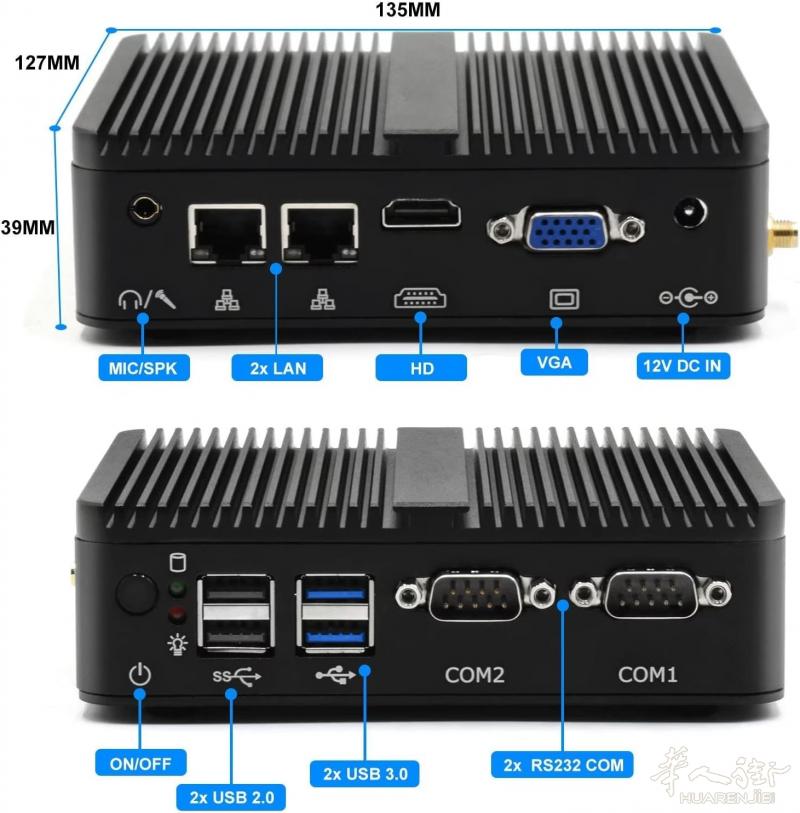 Mini 办公电脑主机 N4020 Core 2 8GB内存 128GB SSD 无线 蓝牙 Win 10 Pro的系统 全新盒装