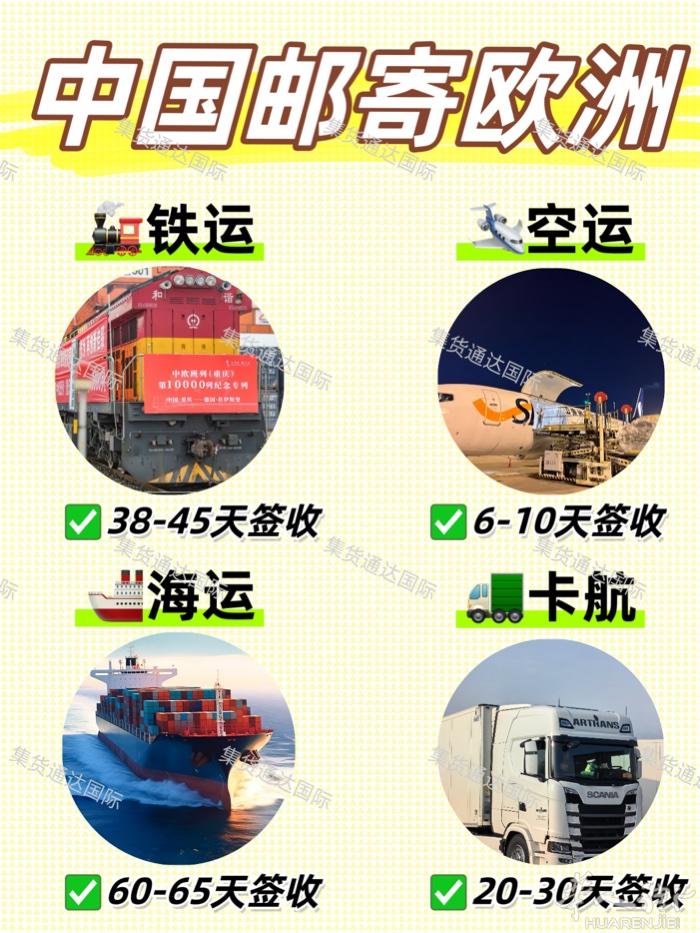 专注欧洲专线，欧洲集运 我司具有多条成熟优质渠道： 铁运：38-45天签收 空运