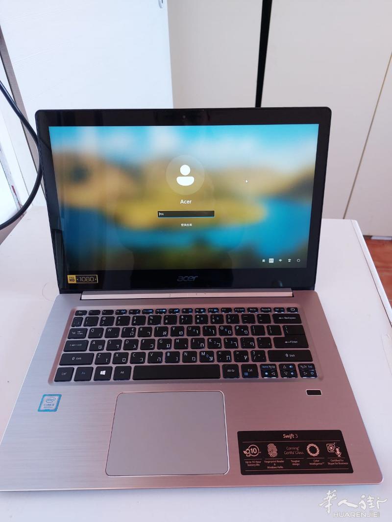 出宏基轻薄本 Acer Swift 3 SF314 -52, i5 8GB ram +256GB SSD, 14寸+指纹解锁，无损伤刮痕