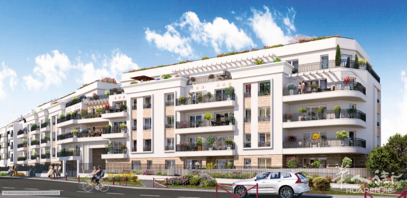 ‼️最高20,000💶减免＋TVA 5,5%🏠大巴黎95省Bezon 新房🏡城市距离巴黎10km，乘坐T2电车🚃13min就能到La Défense商圈