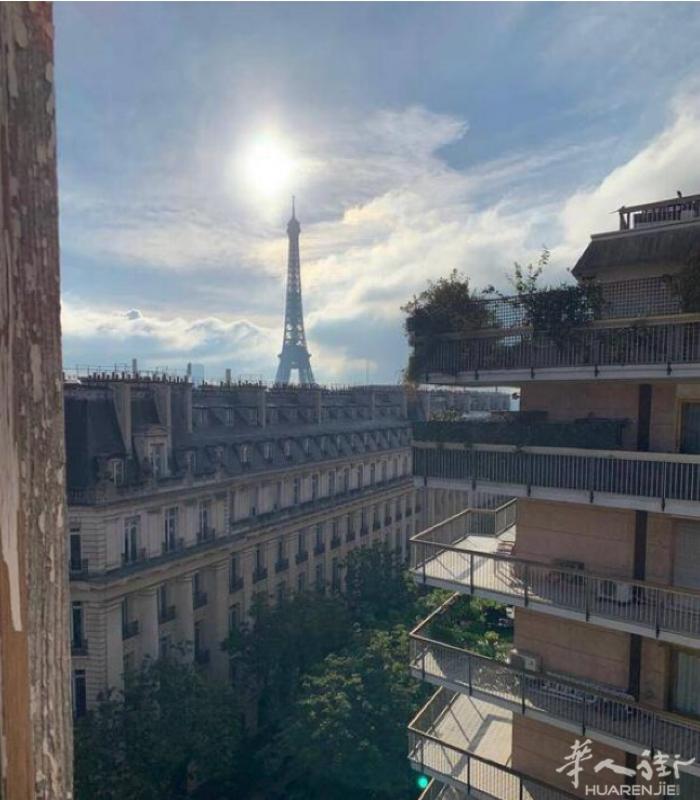 16区Trocadéro广场旁看铁塔21平studio980欧包杂费