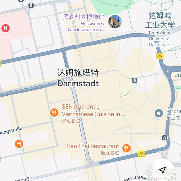 求租达姆施塔特市中心的店铺，位置好，有花园最好
