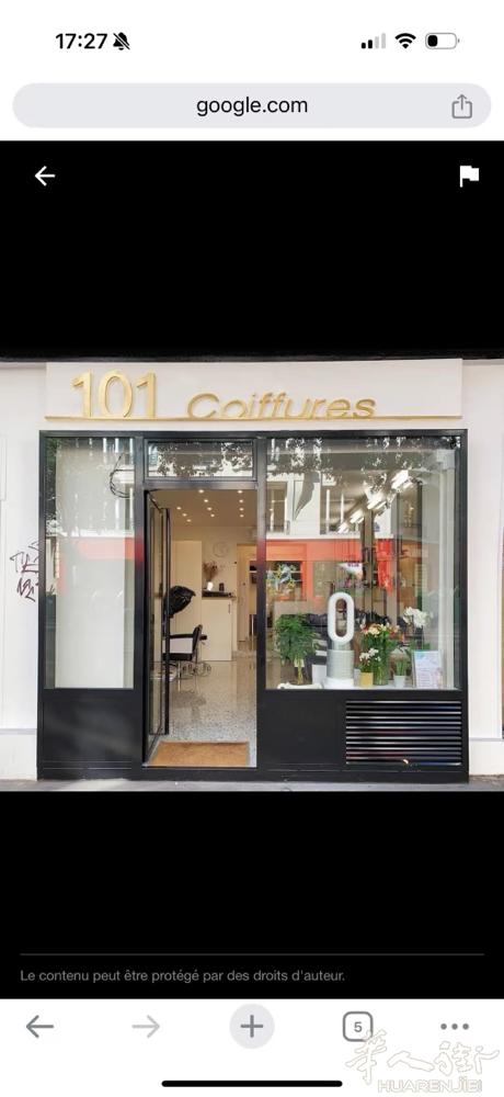 三区理发店 101 rue beaubourg 75003 出售， 位置绝佳，接
