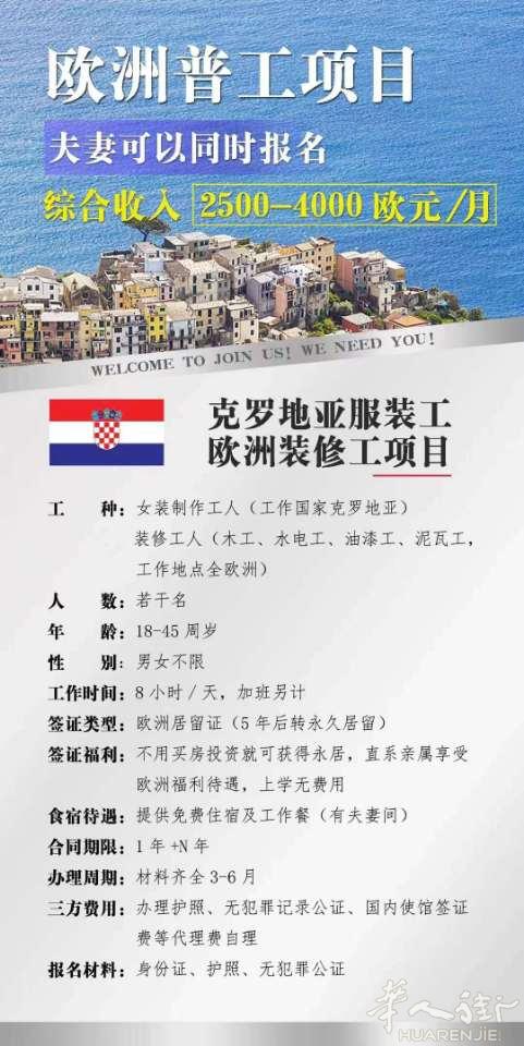 克罗地亚劳工申请，联系方式
