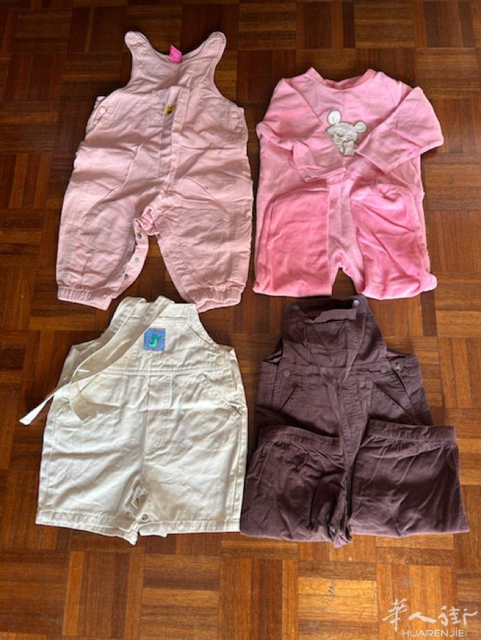 孩子小时候的衣服，接近全新，出生-2、3岁全部2欧一件； 全新儿童床上用品，5欧