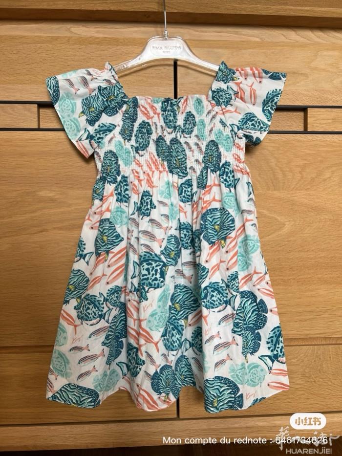 国际名牌KENZO ,5岁女孩全新连衣裙，原价175 €，现转让60 €，机