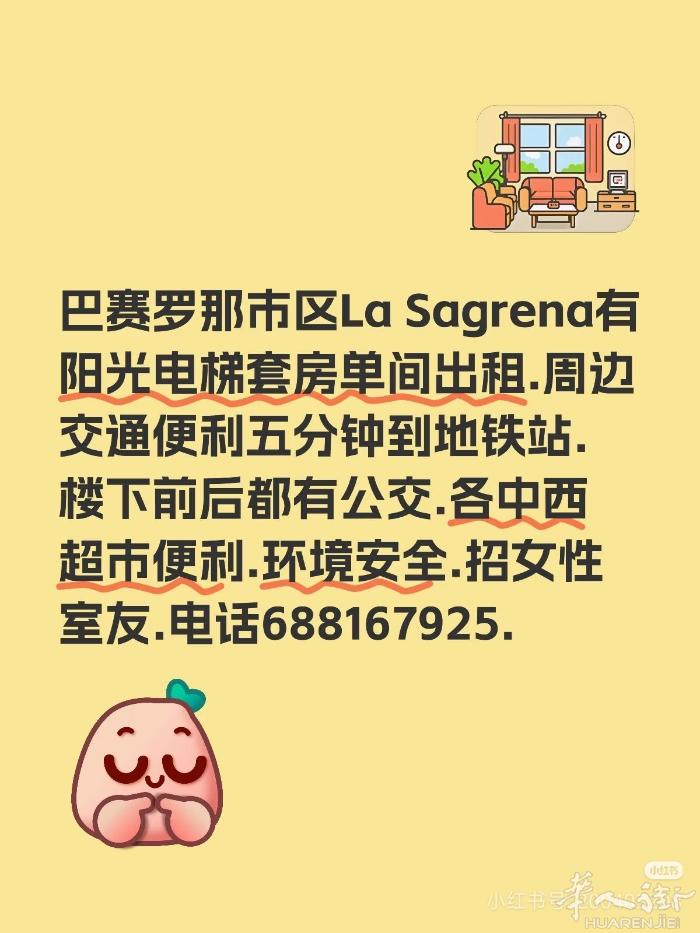巴赛市区有阳光电梯单间房出租