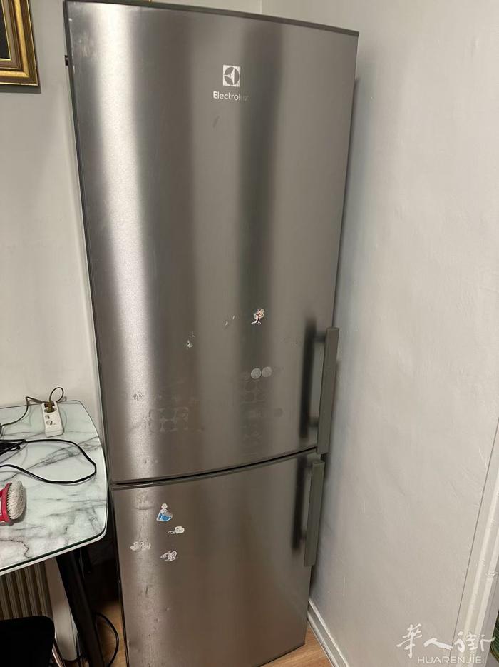 Electrolux牌子的冰箱白菜价100欧，原价1200。小巴黎自取8成新，非