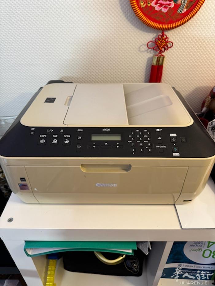 出二手Canon打印扫描复印机， MX320，机内有墨盒，除了打印慢点，机器用的