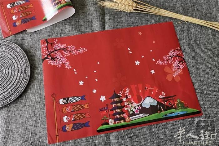 🟡【日料店专用桌垫纸】 日式纹路设计，适配门店风格～ 隔油防污易清洁，还能印专
