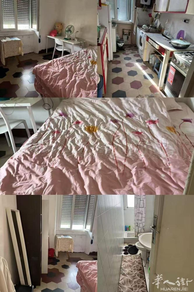 红线turro地铁口附近出租一个单间，四楼没电梯，5百一个月全包。带网络，租留学