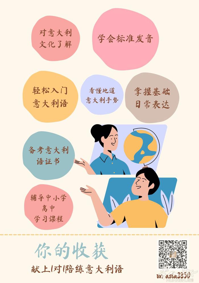 医学生穷疯了 找工作赚外快！ 线上一对一上课 可教所有课程！  意大利语母语，英
