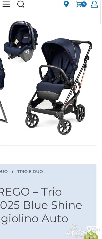 出二手 peg perego 二合一推车 九成新 可以来回方向 提篮可以放推车上