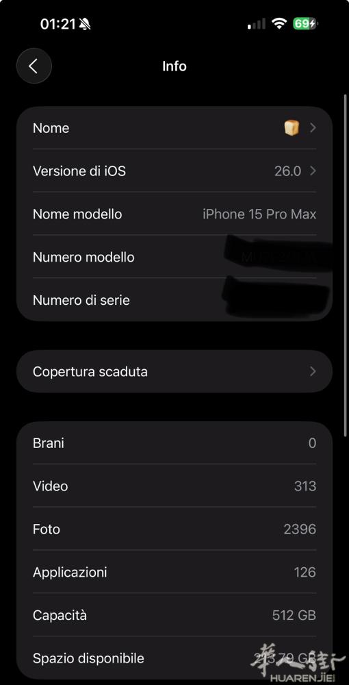 自刀出650€苹果iphone15promax 512G钛合金原色 电池健康84