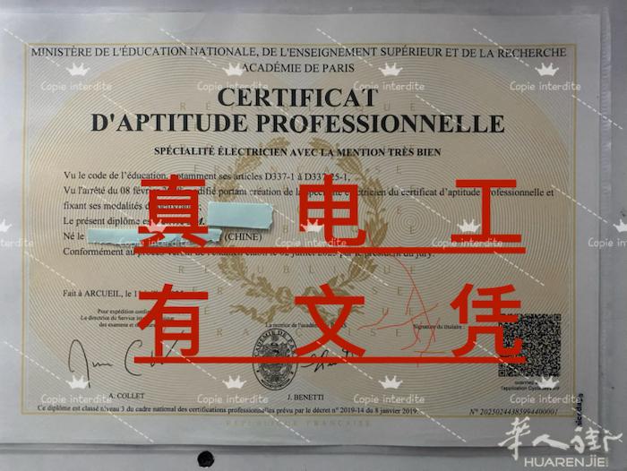 正规合法持证CAP电工，十年保险，做consuel，EDF和保险公司