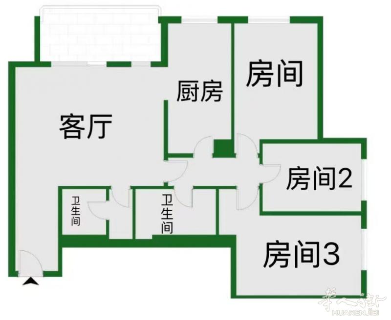 【好房出租】楼下有57路 Quarto Oggiaro区域，115平方，三室一厅两卫，1楼有电梯，有阳台，中央供暖。1750/月，正规合同。