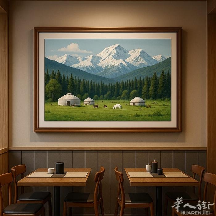 王师傅出售餐馆装饰画给装修公司。联系微信A3347706577