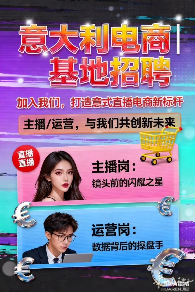 新电商基地无限招主播，运营，剪辑 和人员