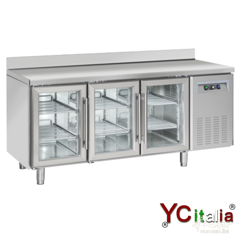 升级店面展示！YC Italia 600mm 深度玻璃门冷藏工作台