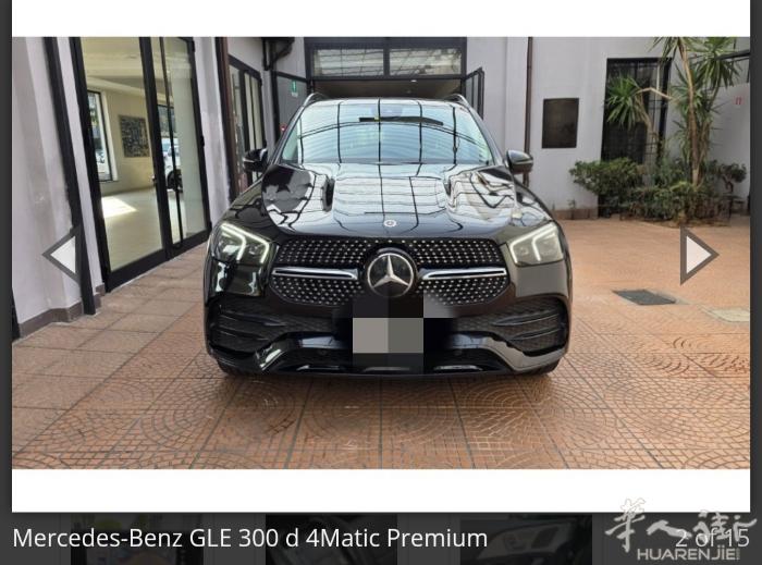 车行出售奔驰GLE 300d 4matic premium,公里数4w5，年份1