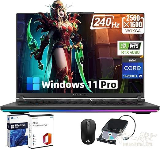 现货华硕超强游戏本ASUS ROG G18 18英寸 i9 14980HX 32GB DDR5 2TB SSD RTX4080 12GB 2K 240Hz