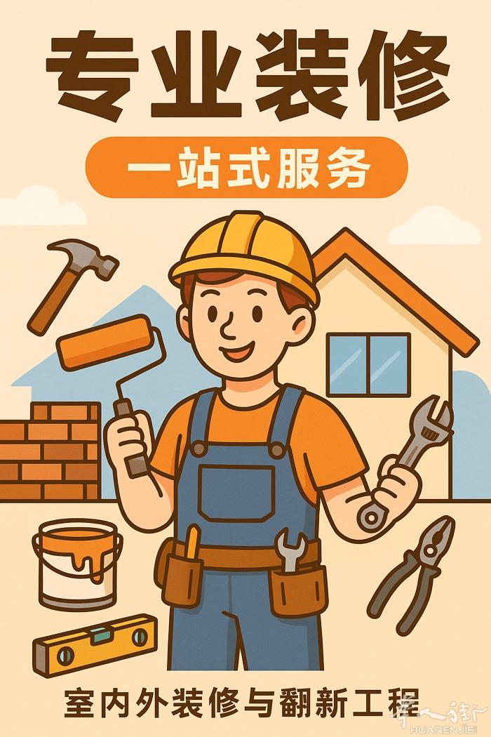 我们专注于 室内外装修与翻新工程，为您提供高质量、可靠的施工服务。无论是住宅、公