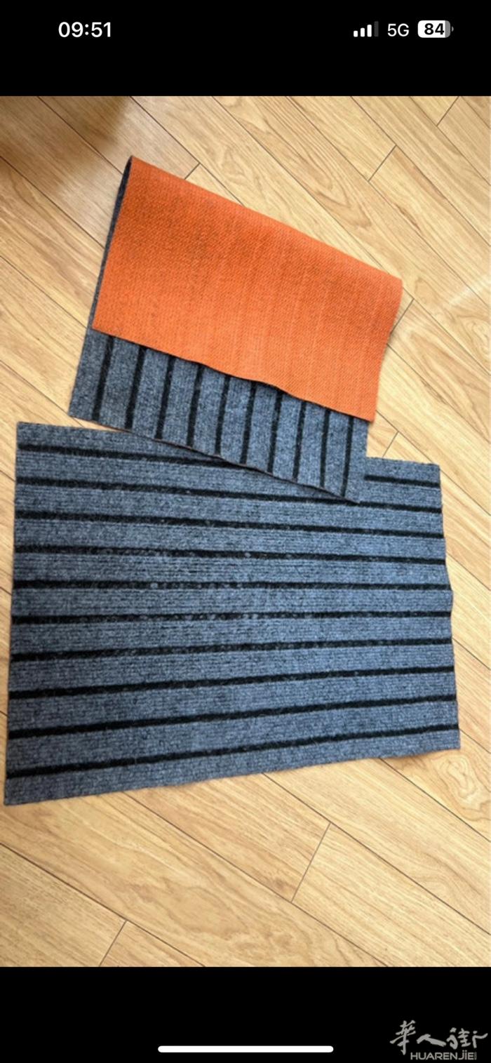 60 x 90cm门垫或可用于小动物，轻且易清洗，易干，两张5欧