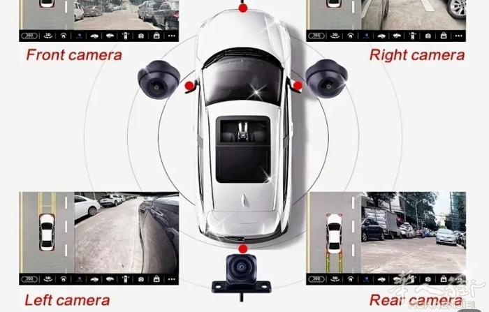 汽车4路行车记录仪 盲区报警