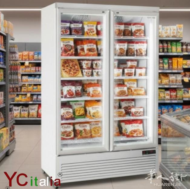 YC Italia 隆重推荐：商用双门玻璃展示冷冻柜 ❄️ 提升您的冷冻食品销量 ❄️