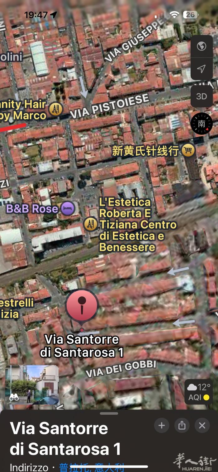 中国街附近 via santorre di santarosa住家出租,两房一厅