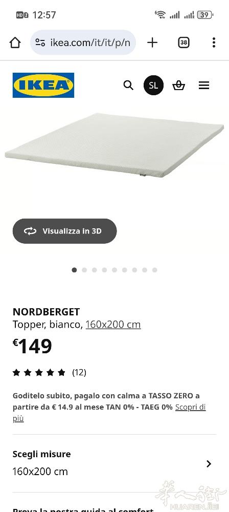 宜家床垫160*200，基本没用。原价149EUR，50出