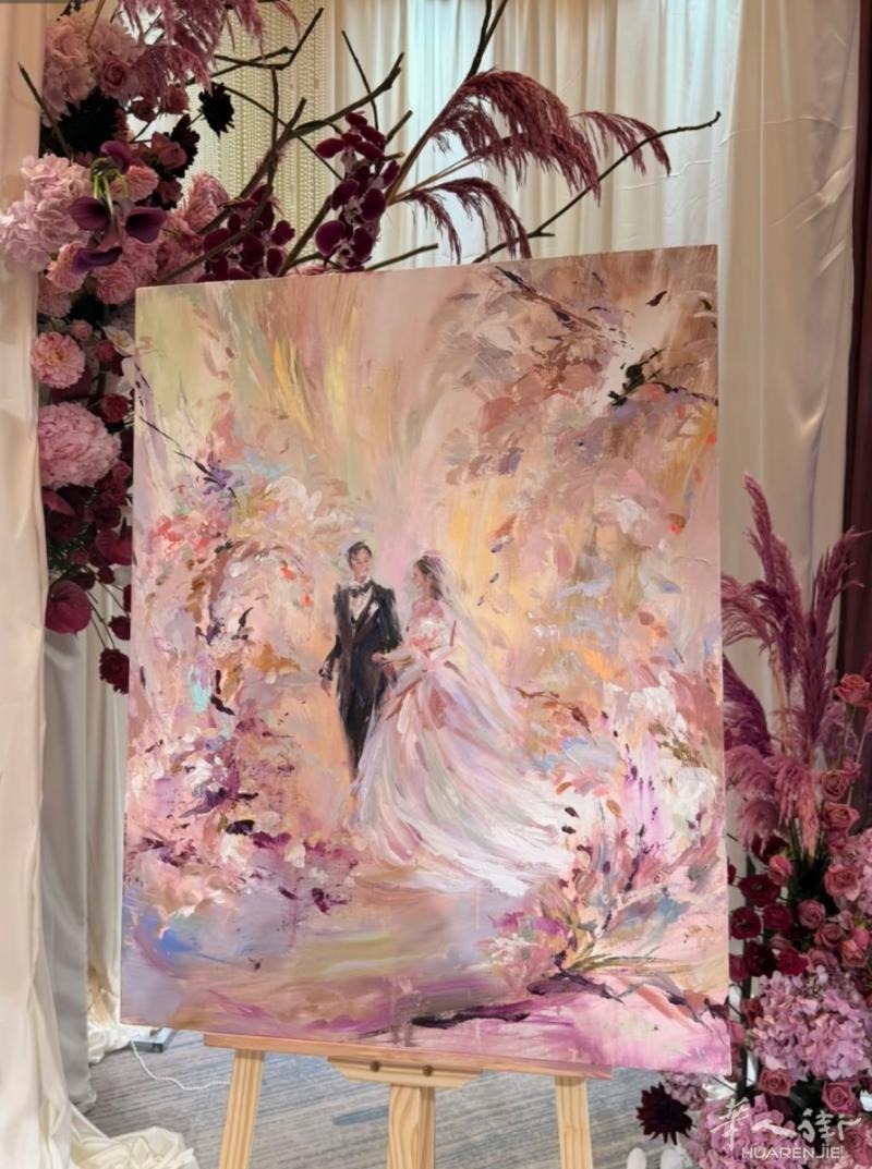 婚礼手绘插画｜专业院校毕业室内室外皆可｜价格合理联系电话：3476233443 / 3208084346