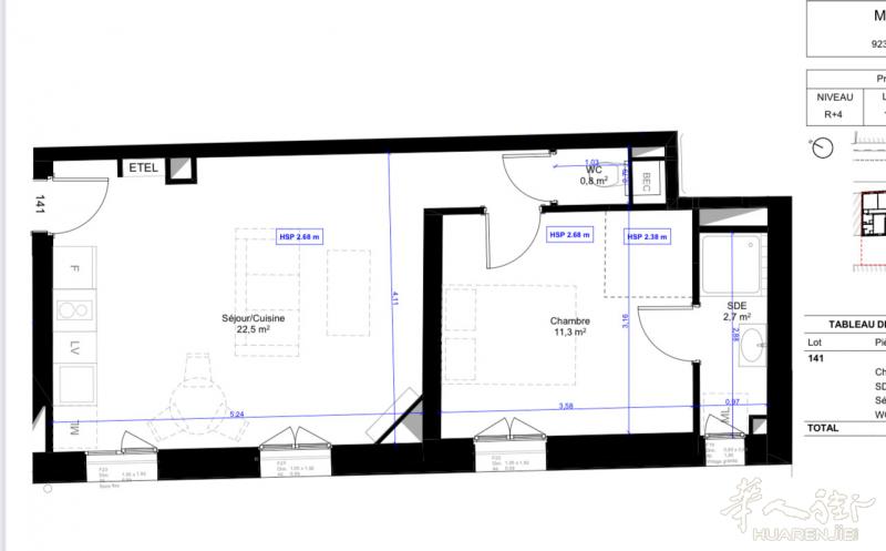 92-Levallois   现房studio ，yi fan一厅hai欧商铺
